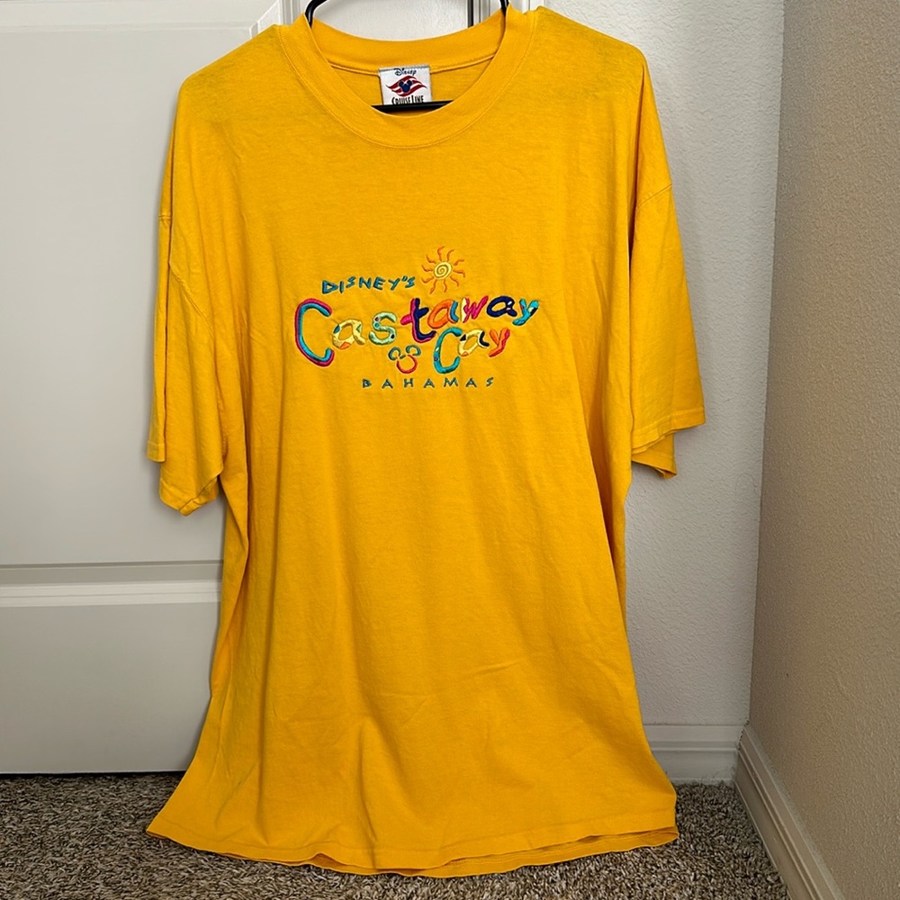 Disney Castaway Cay Embroidered Vintage Tee